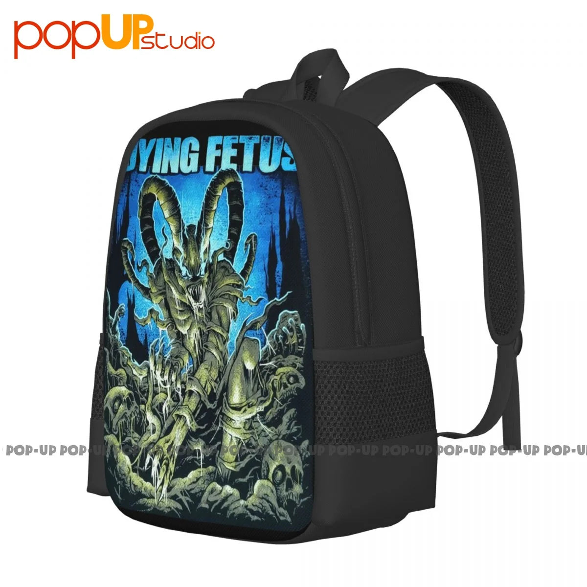 Dying Fetus Demon In Hell Skulls Backpack Large Capacity Travel Schoolbag