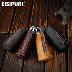 Leather Key Holder Wallet with Key Rings