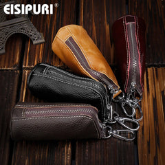 Leather Key Holder Wallet with Key Rings