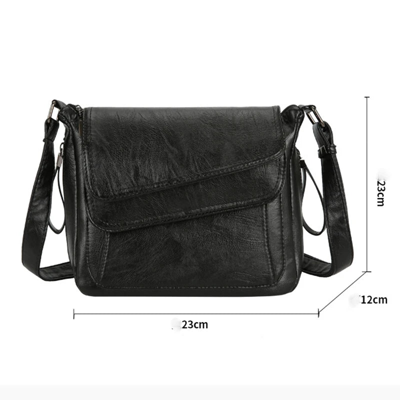 ELVASEK High Handbag Soft Leather Casual Bag