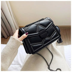 Small Shoulder Bag with Rivet Chain for Women