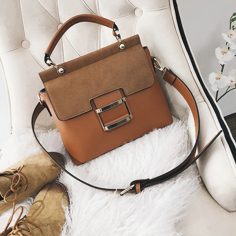 Vintage Shoulder Bag For Women Autumn Frosted Bag Female All-match Small Square