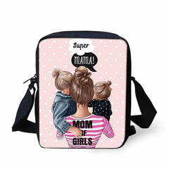 Mom Printed Women Messenger Bag Girls School Bag Lady Casual Crossbody Bag