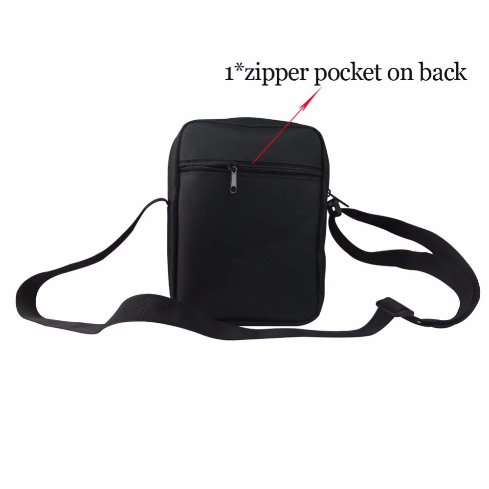ELVISWORDS Music Note Print Kids School Bag Canvas Book Shoulder Bags