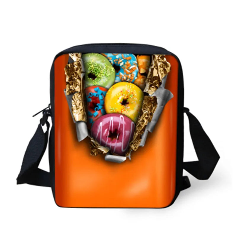 Chocolate Printing Crossbody Bag For Women Girls Shoulder Bag