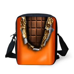Chocolate Printing Crossbody Bag For Women Girls Shoulder Bag