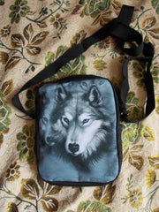 Wolf Messenger Bag for Women Girls Travel Totes Shoulder Crossbody Bag