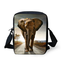 Wolf Messenger Bag for Women Girls Travel Totes Shoulder Crossbody Bag