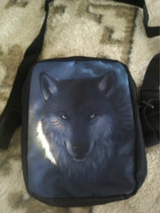 Wolf Messenger Bag for Women Girls Travel Totes Shoulder Crossbody Bag