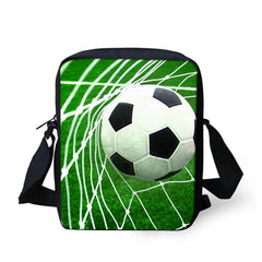 ELVISWORDS Fire Foot-Ball Print Crossbody Bag Boys Girls School Shoulder Bags