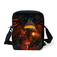Skull Print Crossbody Bag Women Punk Style Messenger Shoulder Bag