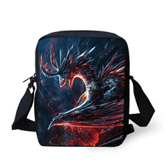 Skull Print Crossbody Bag Women Punk Style Messenger Shoulder Bag