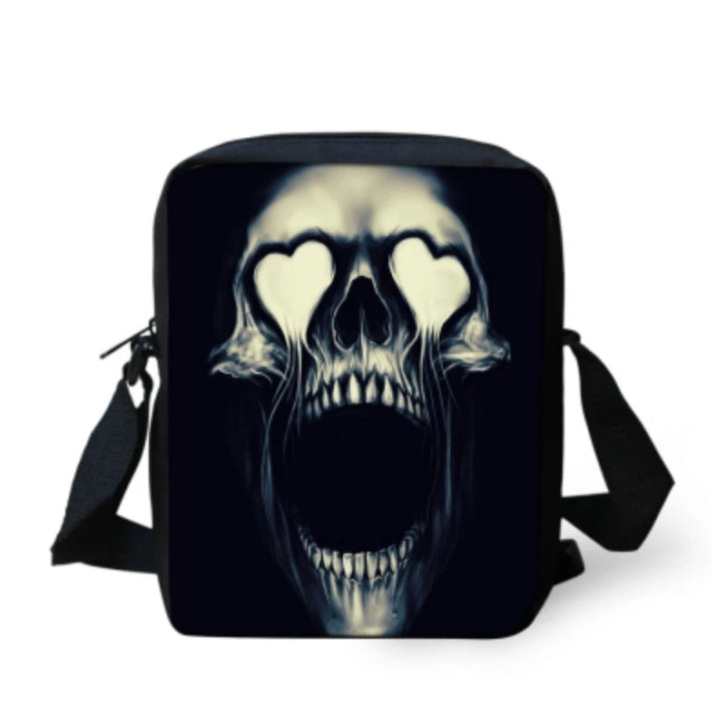 Punk Skull Printing Crossbody Bag for Women