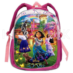 ENCANTO Girls School Bags Children Backpack Cartoon Princess Schoolbag Mirabel M