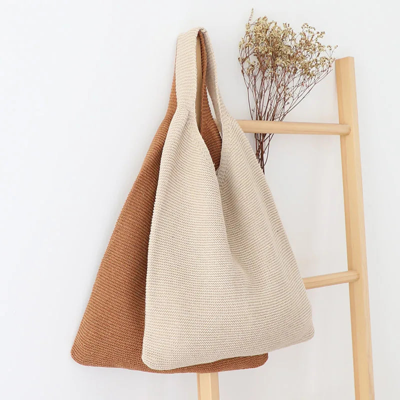 Enjoyce Knitted Bag One-Shoulder Hand Shopping Bags
