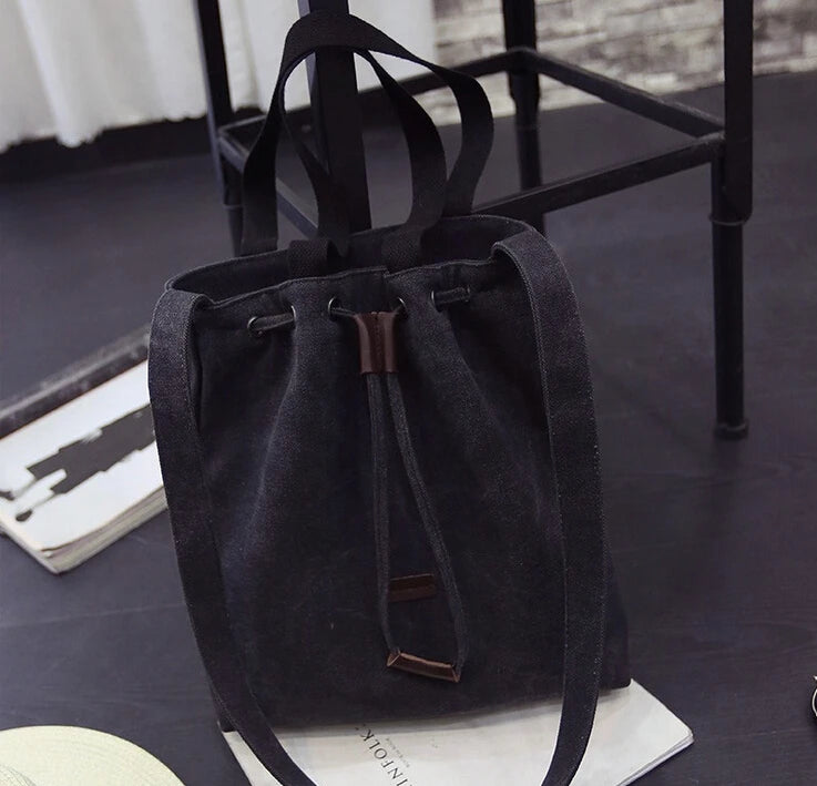 Women Canvas Bucket Bag Casual Style 042016