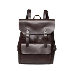 Hot Man PU Leather Backpack Vintage Travel Bag