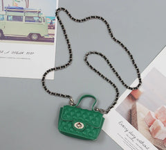 Women Mini Small Pockets Chain Green Bag Korea All-Match