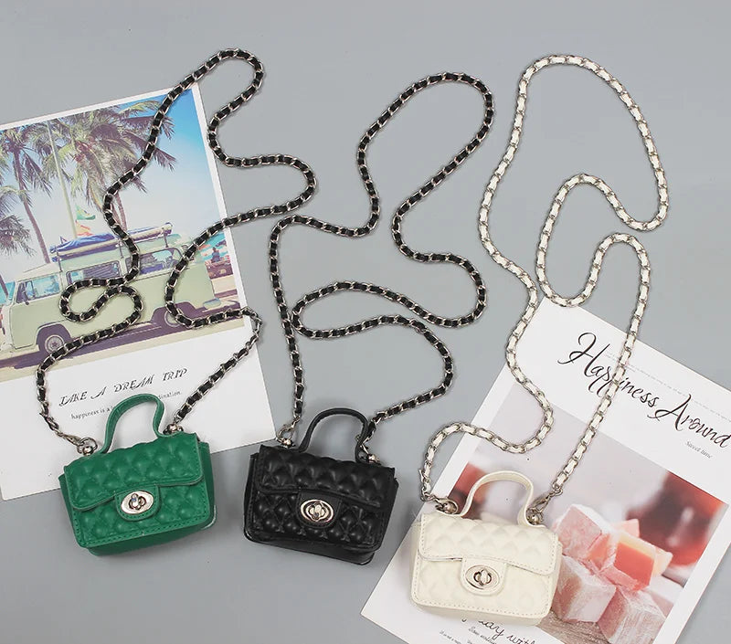 Women Mini Small Pockets Chain Green Bag Korea All-Match