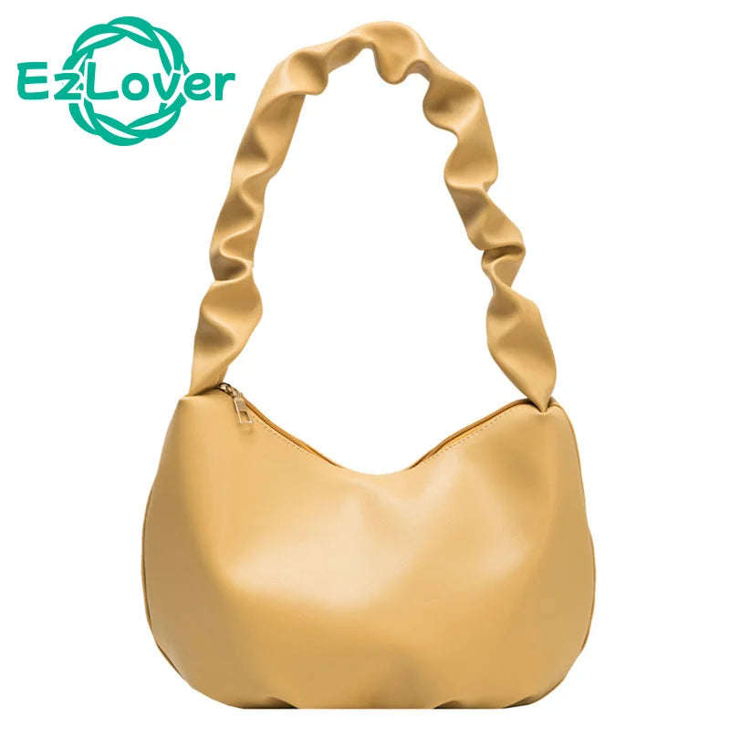 EZlover Women's PU Sling Package Zipper Shoulder Bag Summer Tote Female Leather