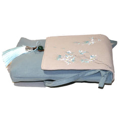 Floral Embroidery Messenger Bag Crossbody Cellphone Purse