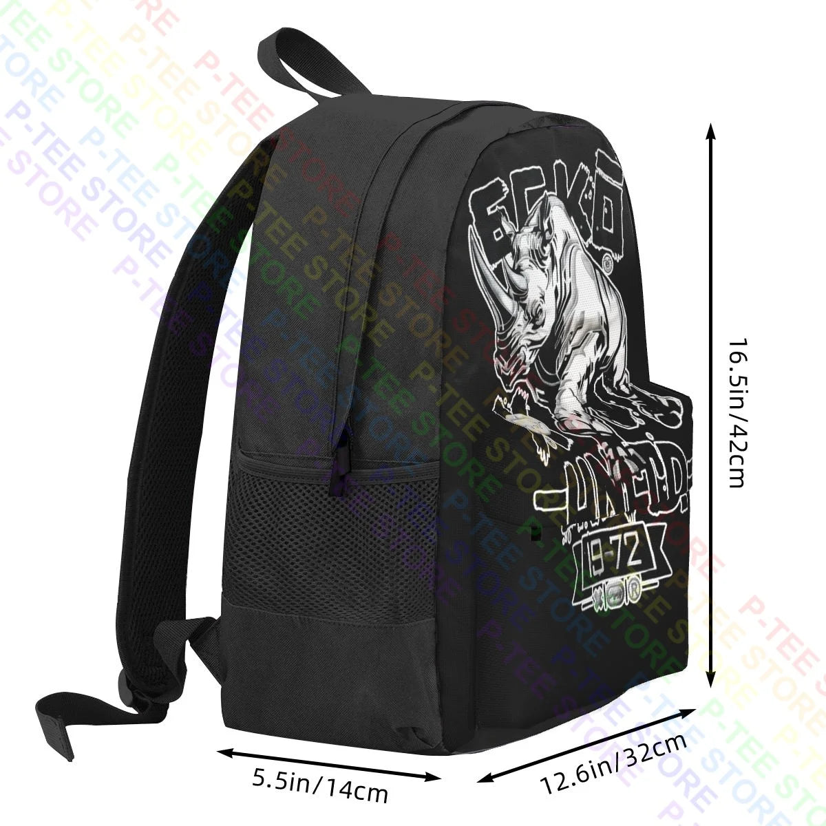 Ecko_Unltd. Large Capacity Backpack Print Schoolbag Gymnast Bag Bags For Travel