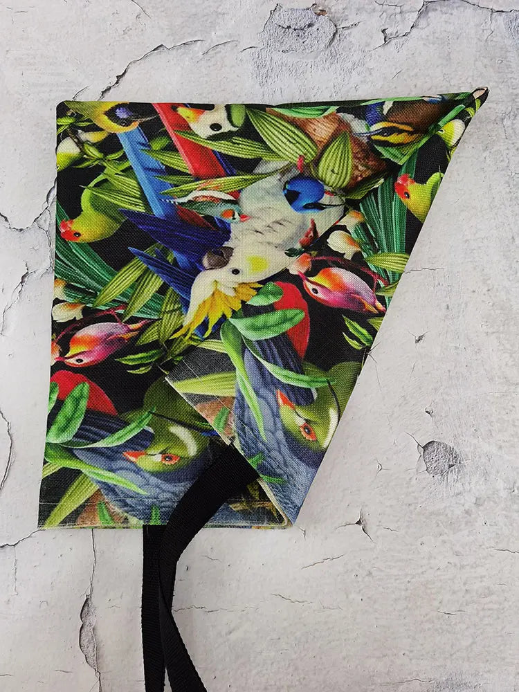 Eco Friendly Foldable Large Capacity Shopping Bag Cartoon Parrot Tote Bag