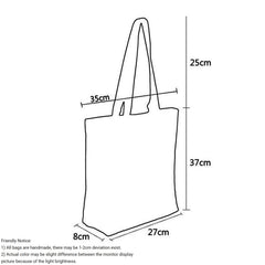 Cartoon Milk Tea Print Tote Bag Eco Friendly Shopping Beach Travel Shoulder Bag