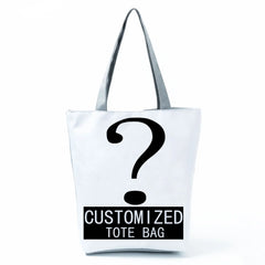 Reusable Eco-Friendly Shark Suit Print Shoulder Bag