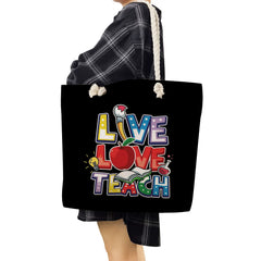 Reusable Shoulder Book Bag Teacher Gift Handbags Superhero Tote