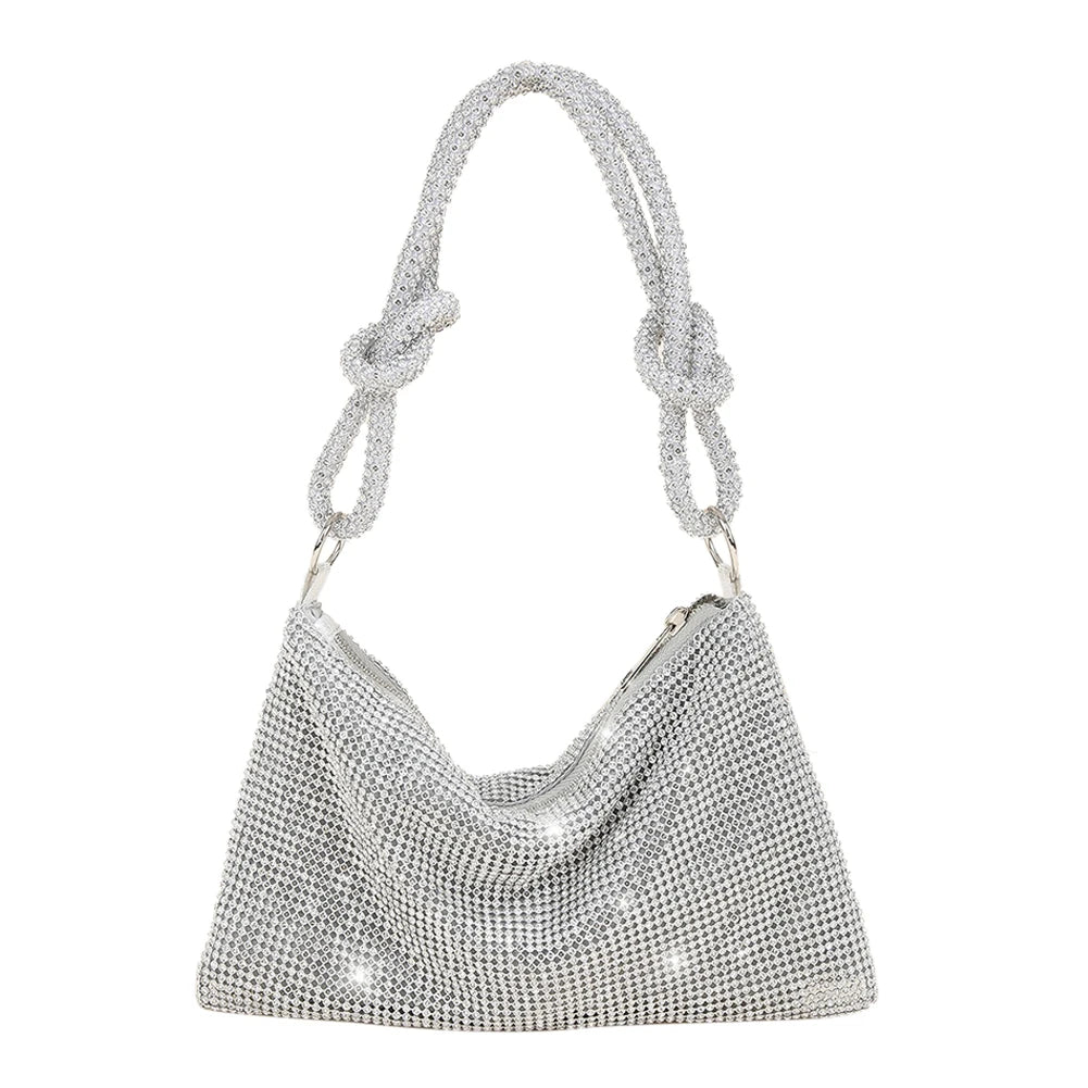 Elegant Rhinestones Evening Clutch Bag for Women Dinner Party Wedding Purses