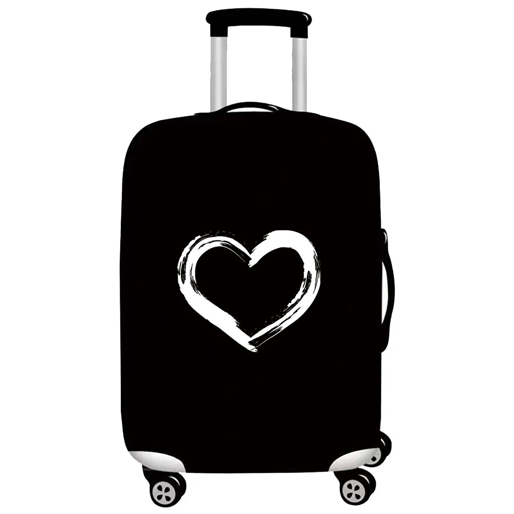 Elastic Dust Cover Love Printed Luggage Case 18-28 Sizes
