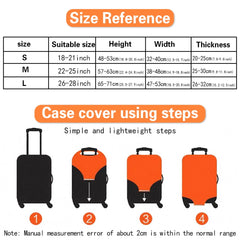 Bride Printed Elastic Travel Luggage Dust Cover 18-28 Sizes