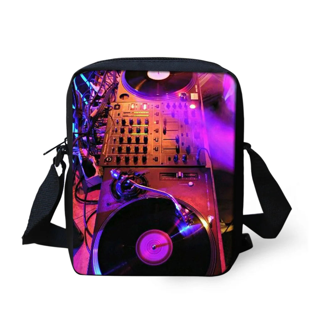 Electronic Rock Music Shoulder Messenger Bag Crossbody for Boys Girls