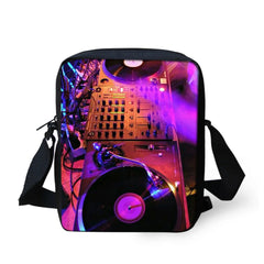 Electronic Rock Music Shoulder Messenger Bag Crossbody for Boys Girls