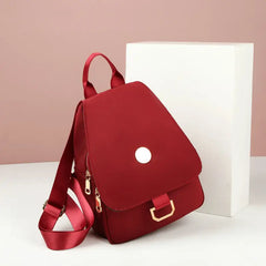 Women Nylon Waterproof Backpack Teen Schoolbag Multifunction Travel Bag