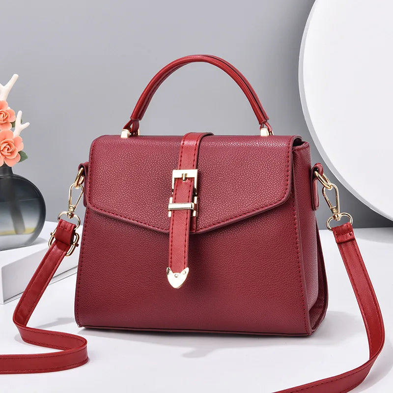 Small Square Soft Leather Bag Women Shoulder Bag