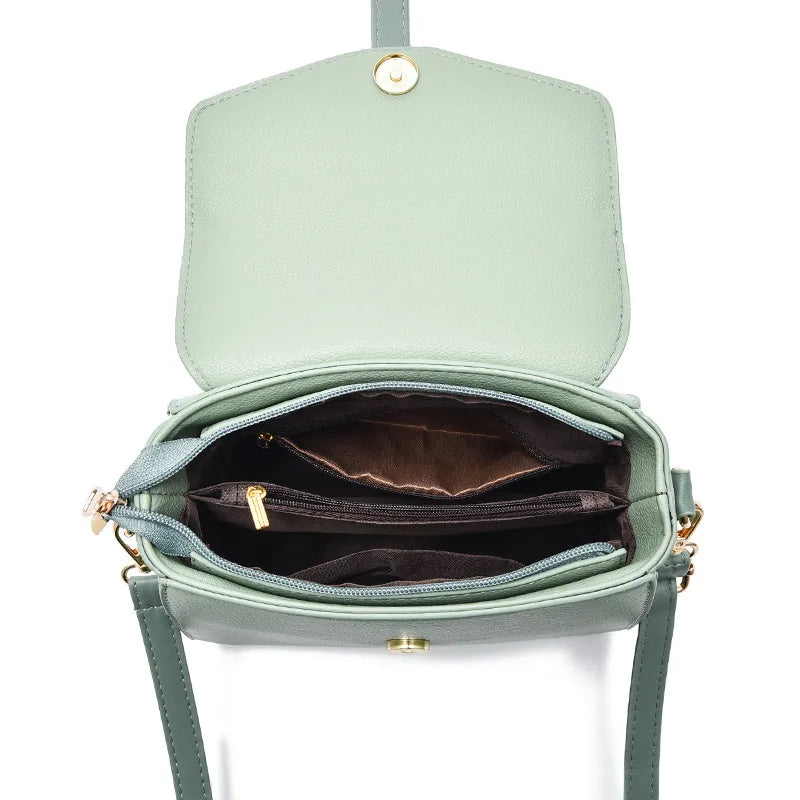 Small Square Soft Leather Bag Women Shoulder Bag