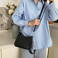 Shoulder Bags Women Zipper Underarm Cross Body Dark Academia PU Leather