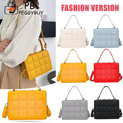Checkered Shoulder Bags Female Flap Messenger Crossbody Bags