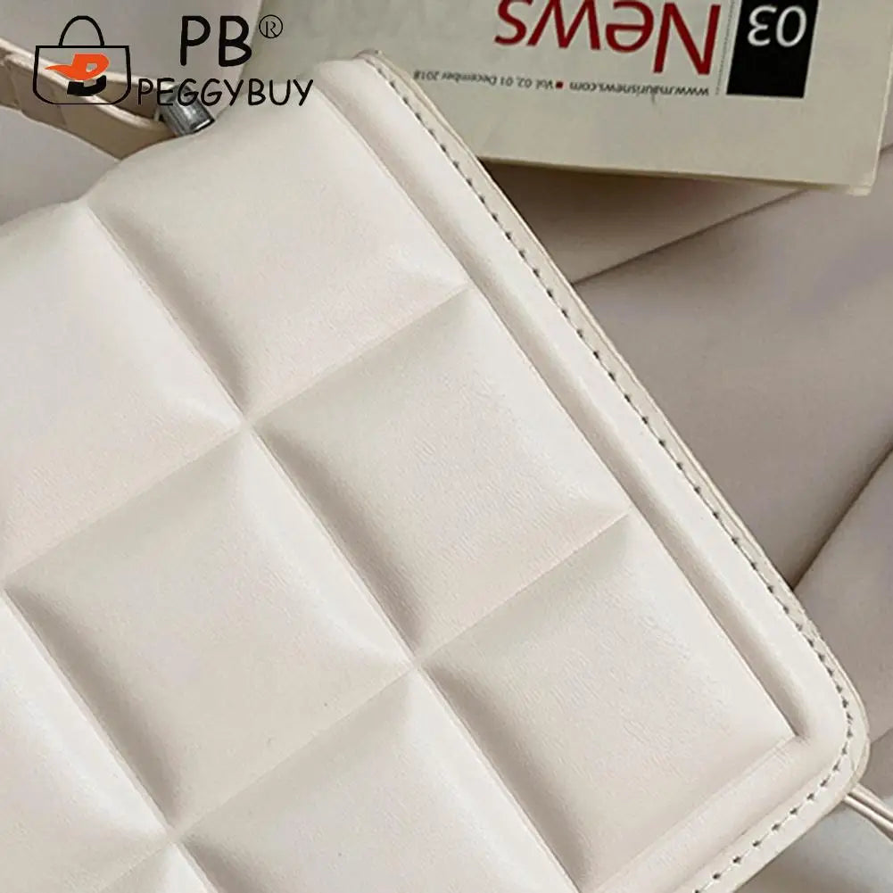 Checkered Shoulder Bags Female Flap Messenger Crossbody Bags