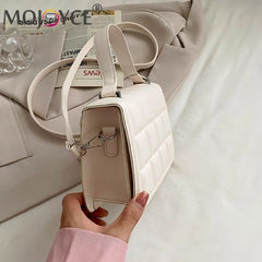 Checkered Printing Shoulder Bags Flap Messenger Bags Female PU Leather
