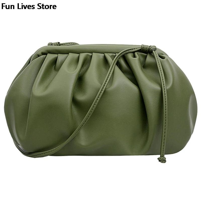 Clouds Purse Women Party Shoulder Bag Soft Leather Totes Bags