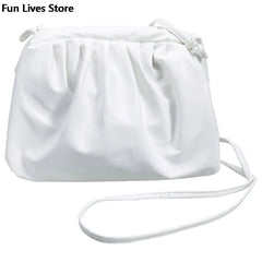 Clouds Purse Women Party Shoulder Bag Soft Leather Totes Bags