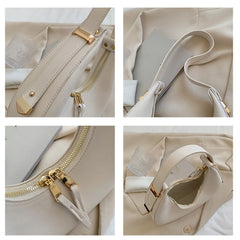 Crescent Crossbody Bag PU Leather Shoulder Bag