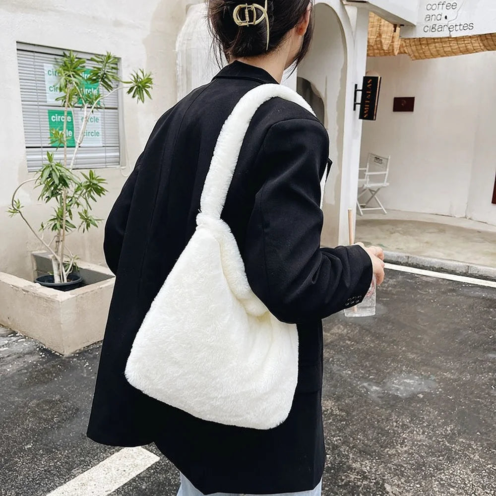 Solid Women Tote Handbags Large Capacity Ladies Shoulder Bag