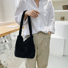 Solid Women Tote Handbags Large Capacity Ladies Shoulder Bag