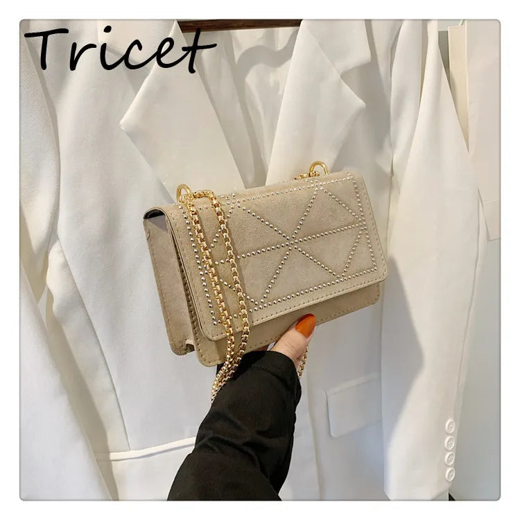 Women Shoulder Bags Chain Straps Flap PU Female Crossbody Bags