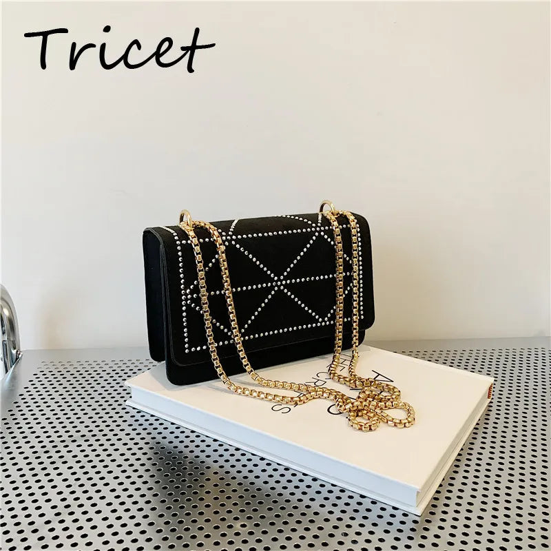 Women Shoulder Bags Chain Straps Flap PU Female Crossbody Bags