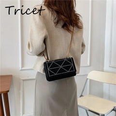 Women Shoulder Bags Chain Straps Flap PU Female Crossbody Bags